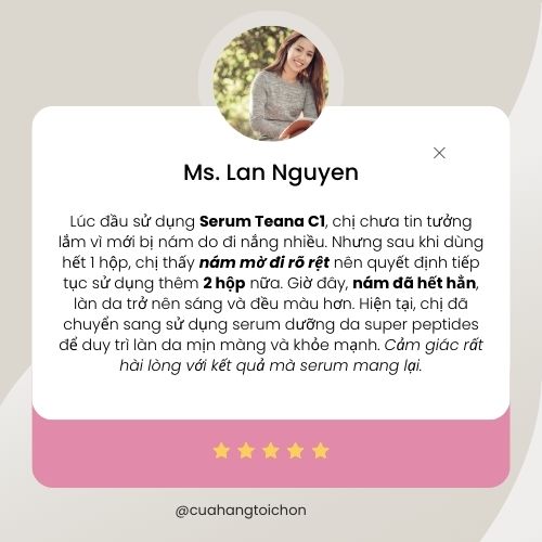 ms Lan Nguyen review serum teana c1